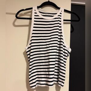 Abercrombie Striped Ribbed Racerback Tank